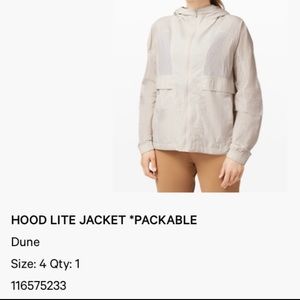Lululemon hood lite packable jacket